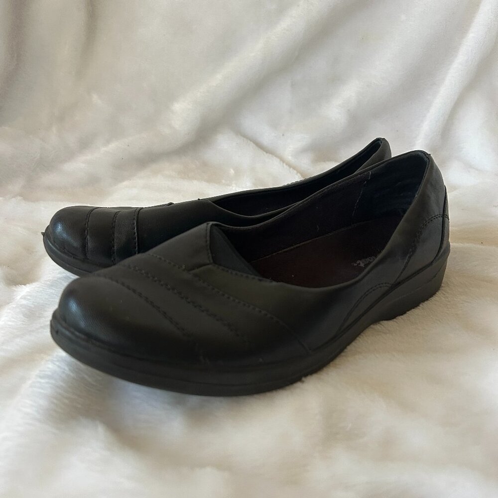 Easy Street Comfort Loafers Womens 8 Black Closed Toe